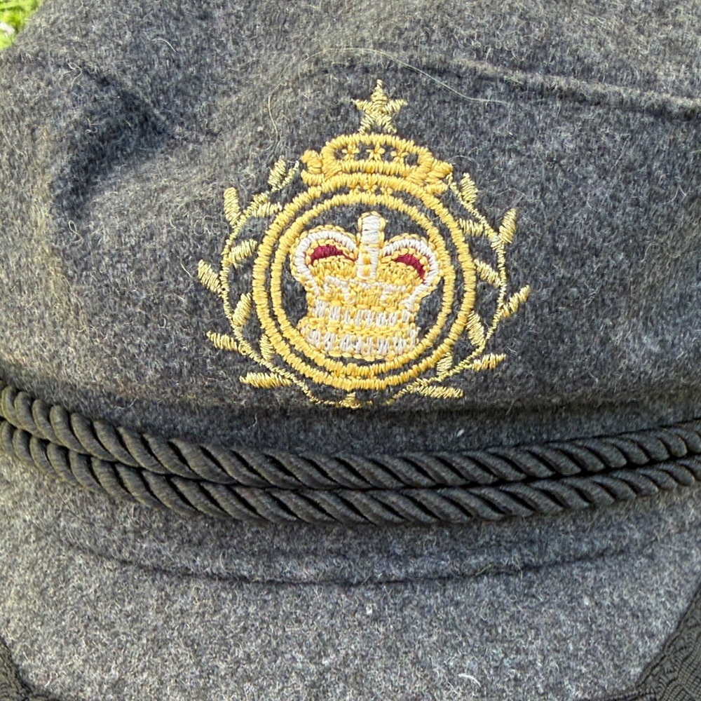 NWT Free People Charcoal and Black Cap with Gold Embroidery - Picture 5 of 8